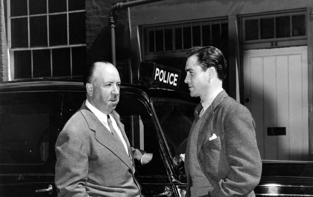 Stage Fright - Production Photograph of Alfred Hitchcock and Richard Todd